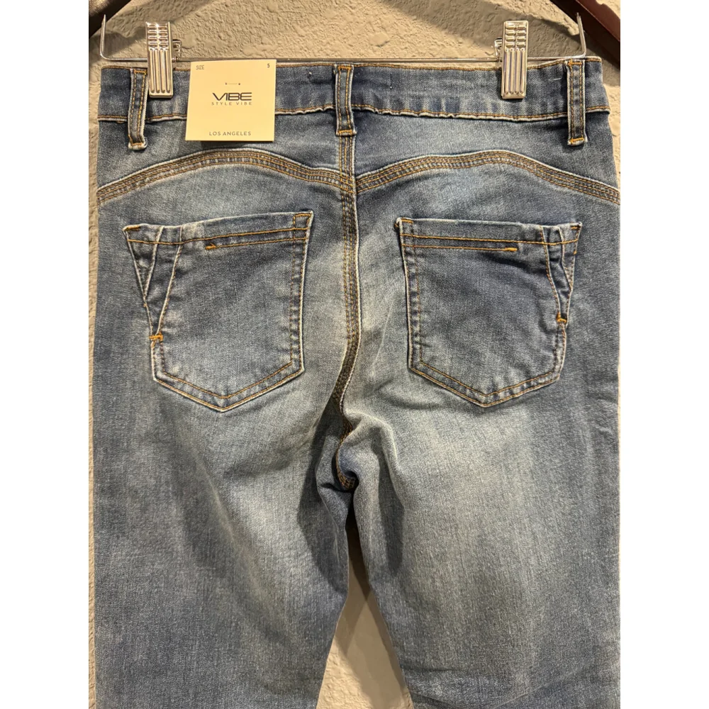 Vibe Style Sexy Curve Skinny Mid Rise Jeans NWT, Sz 7